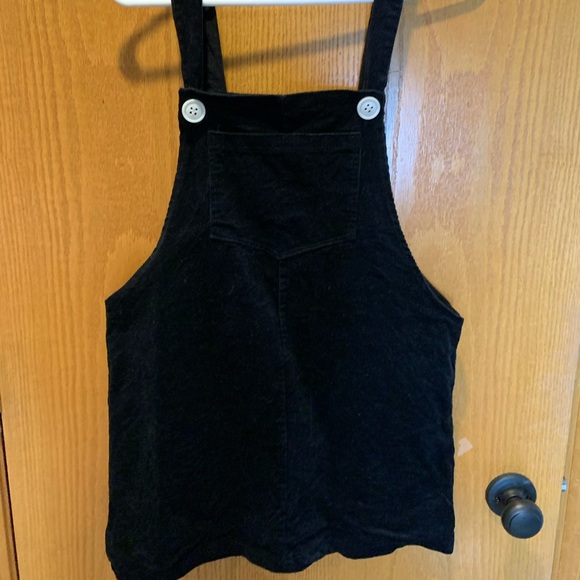Black suede overall dress - Picture 2 of 2